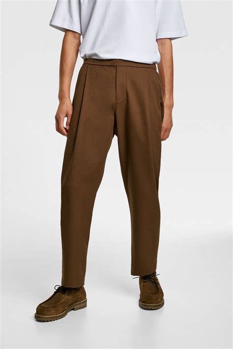 zara men pants|zara pleated trousers men's.